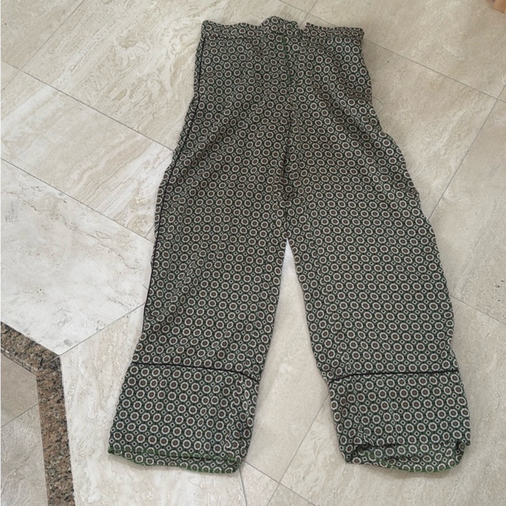 Zara Geometric Green Trousers